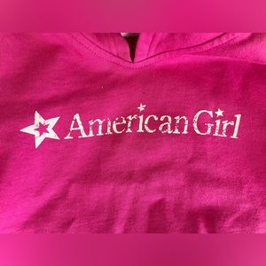American girl pink sweater for girls -EUC